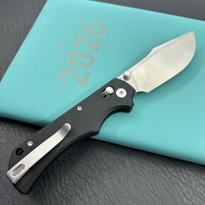 KU KNIVES KU503A Iguana Crossbar Lock Black Folding Knife