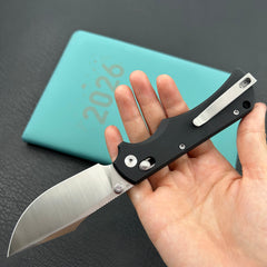 KU KNIVES KU503A Iguana Crossbar Lock Black Folding Knife