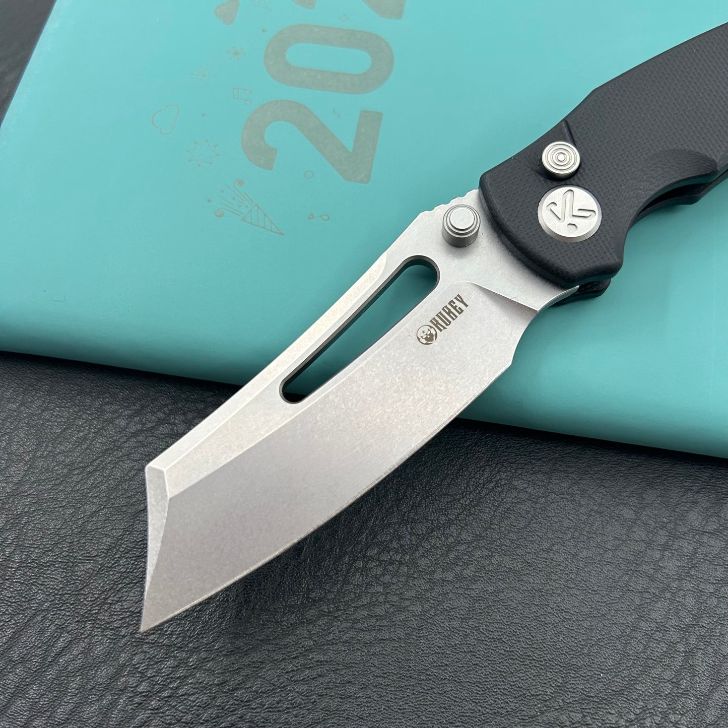KU KNIVES KU378A Dheo Buttonlock Black Folding Knife