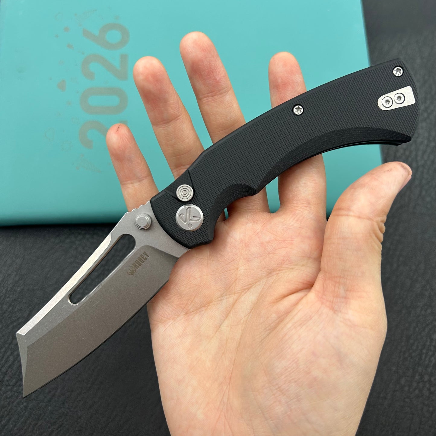 KU KNIVES KU378A Dheo Buttonlock Black Folding Knife
