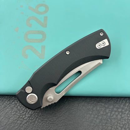 KU KNIVES KU378A Dheo Buttonlock Black Folding Knife