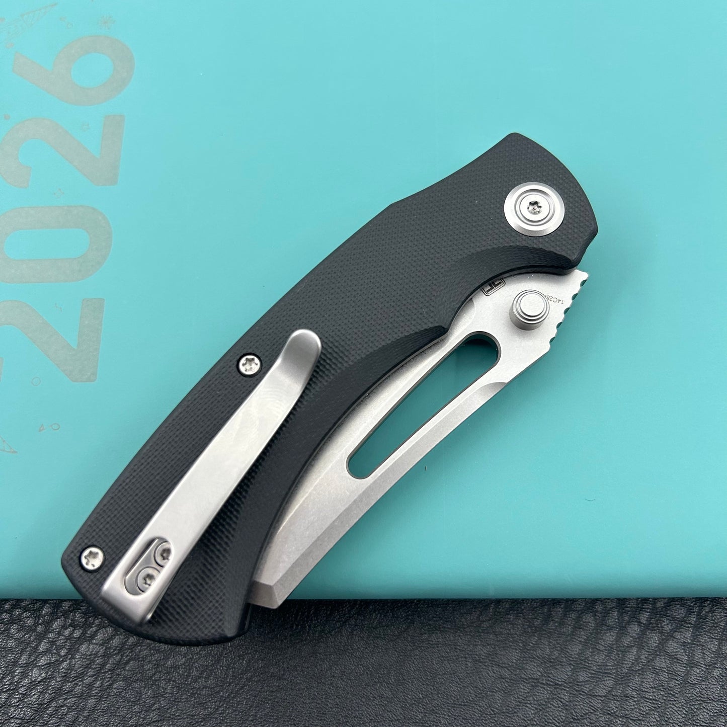 KU KNIVES KU378A Dheo Buttonlock Black Folding Knife