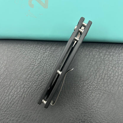 KU KNIVES KU378A Dheo Buttonlock Black Folding Knife