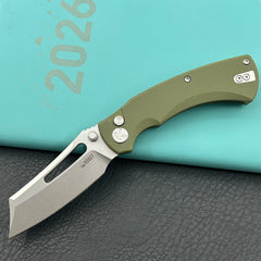 KU KNIVES KU378B Dheo Buttonlock Green Folding Knife
