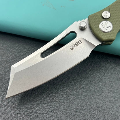 KU KNIVES KU378B Dheo Buttonlock Green Folding Knife