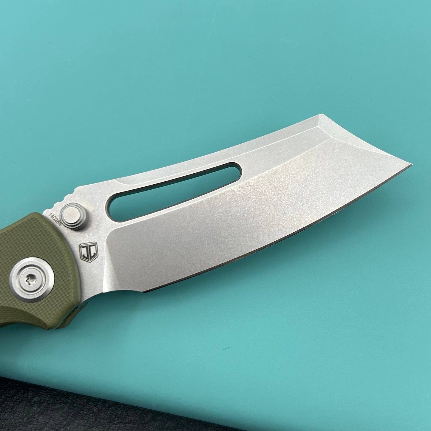 KU KNIVES KU378B Dheo Buttonlock Green Folding Knife
