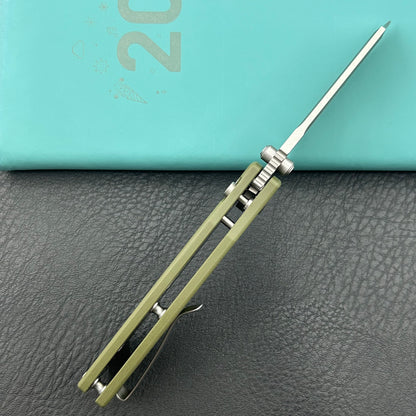 KU KNIVES KU378B Dheo Buttonlock Green Folding Knife