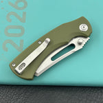 KUBEY Knife KU378B Dheo Buttonlock Green Folding Knife