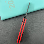 KUBEY knife  KU378C Dheo Buttonlock Black Red Folding Knife