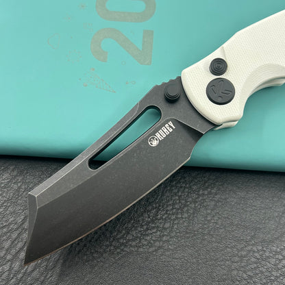 KU KNIVES KU378D Dheo Buttonlock White  Folding Knife