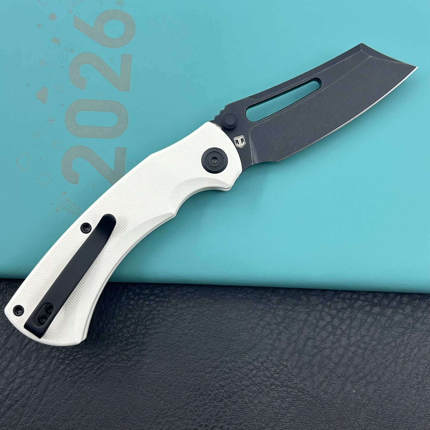 KU KNIVES KU378D Dheo Buttonlock White  Folding Knife