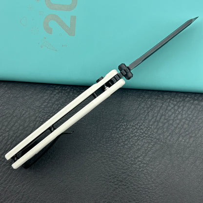 KU KNIVES KU378D Dheo Buttonlock White  Folding Knife