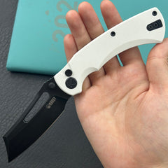 KU KNIVES KU378D Dheo Buttonlock White  Folding Knife