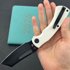 KU KNIVES KU378D Dheo Buttonlock White  Folding Knife