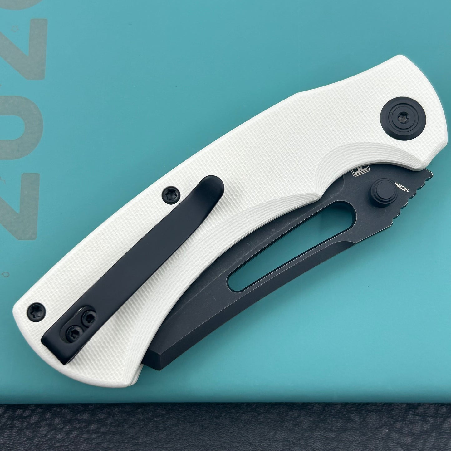 KU KNIVES KU378D Dheo Buttonlock White  Folding Knife