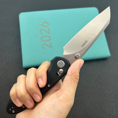 KU KNIVES KU446A Bonza Crossbar Lock Black Folding Knive