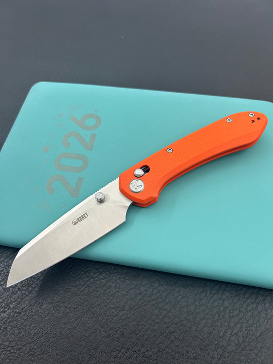 KU KNIVES KU446B Bonza Crossbar Lock Orange Folding Knive