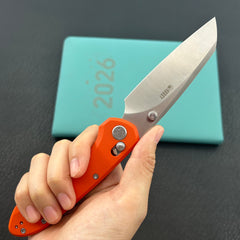 KU KNIVES KU446B Bonza Crossbar Lock Orange Folding Knive