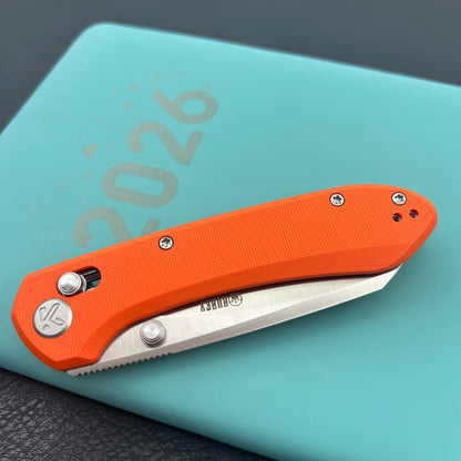 KU KNIVES KU446B Bonza Crossbar Lock Orange Folding Knive