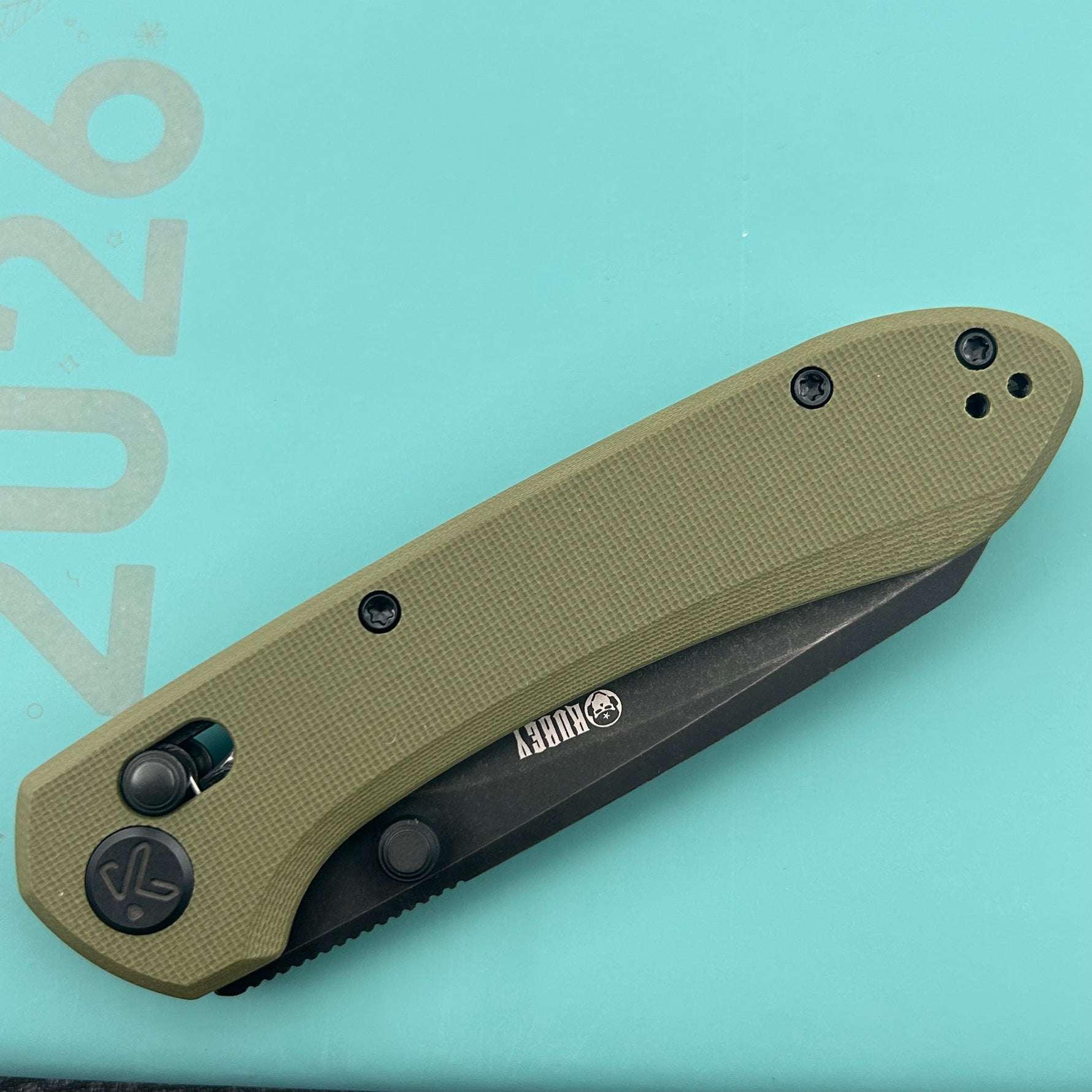 KUBEY knife KU446E Bonza Crossbar Lock Green Folding Knive