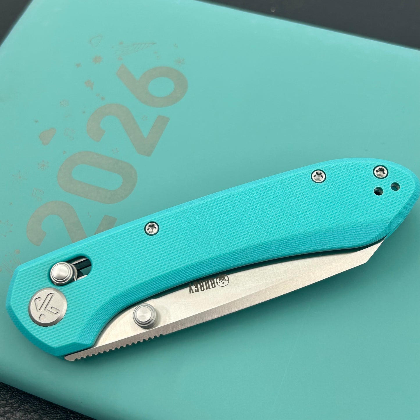 KU KNIVES KU446D Bonza Crossbar Lock Blue Folding Knive