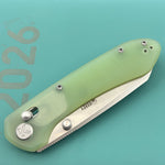 KUBEY knife KU446C Bonza Crossbar Lock Jade Folding Knive
