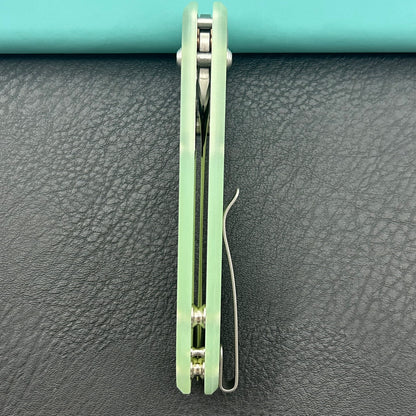 KU KNIVES KU446C Bonza Crossbar Lock Jade Folding Knive