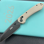 KUBEY knife  KU446F Bonza Crossbar Lock Black Tan Folding Knive