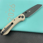 KUBEY knife  KU446F Bonza Crossbar Lock Black Tan Folding Knive