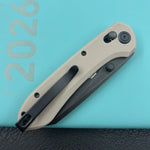 KUBEY knife  KU446F Bonza Crossbar Lock Black Tan Folding Knive