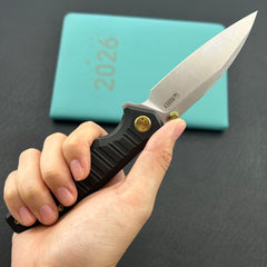 KU KNIVES KU474D Whammy Framelock Blackwash Ti Folding Knife
