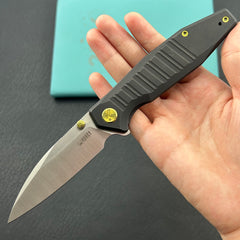 KU KNIVES KU474D Whammy Framelock Blackwash Ti Folding Knife
