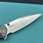KU knife  KU474A Whammy Framelock Grey Ti Folding Knife