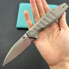 KU KNIVES KU474A Whammy Framelock Grey Ti Folding Knife