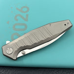 KU knife  KU474A Whammy Framelock Grey Ti Folding Knife