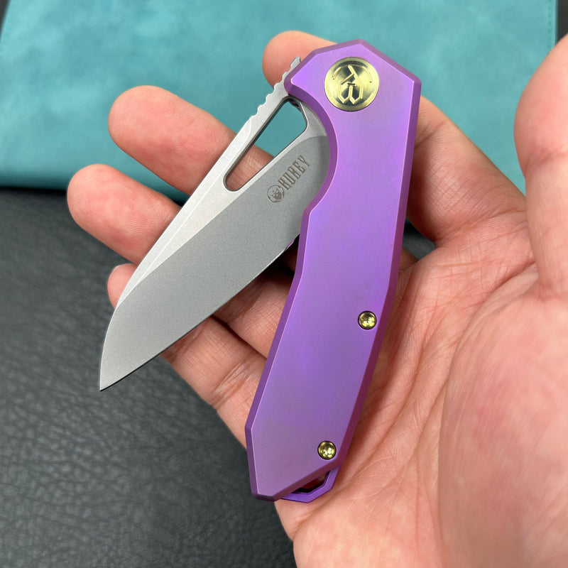 KUBEY KB284D Vagrant Frame Lock Folding Knife Purple 6AL4V Titanium Ha –  KnifeGlobal Store