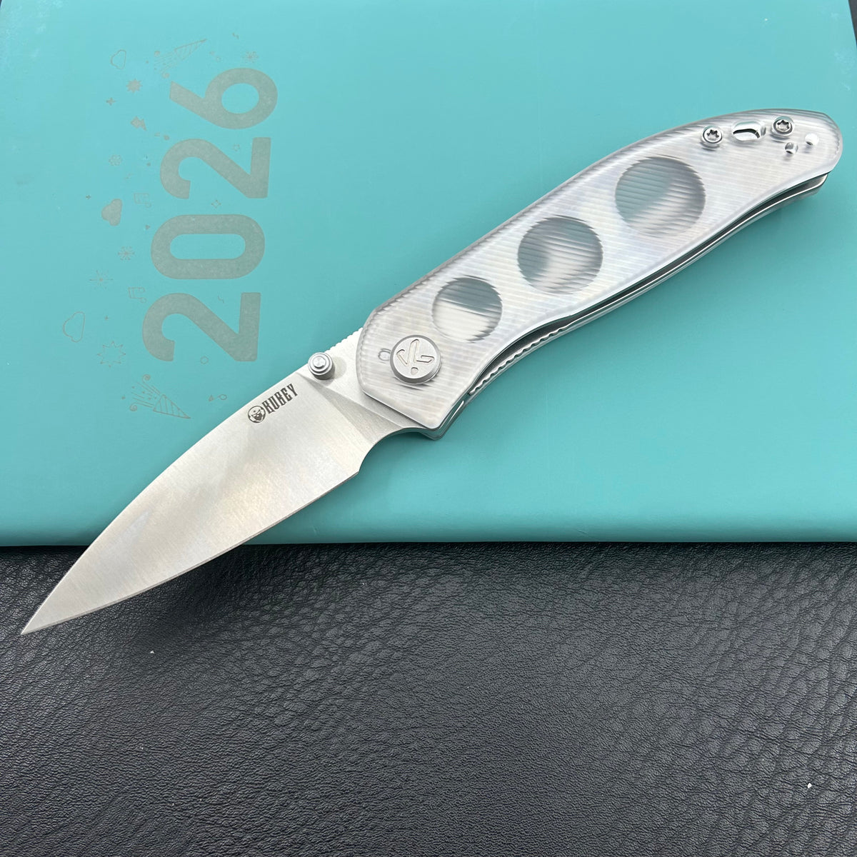 KU KNIVES KU408C SNUG Linerlock Transparent Polycarbonate Folding knife