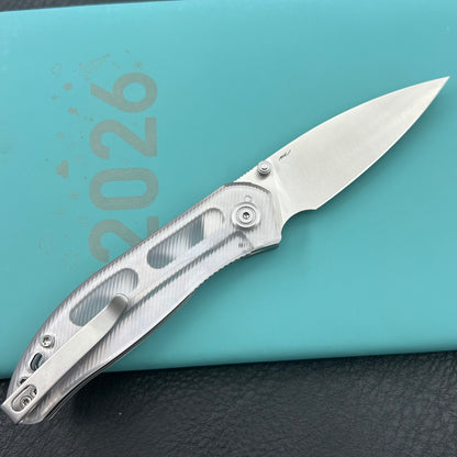 KU knife  KU408C SNUG Linerlock Transparent Polycarbonate Folding knife