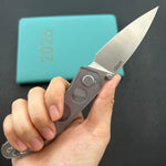 KUBEY knife  KU408K SNUG Linerlock Transparent Polycarbonate Folding knife