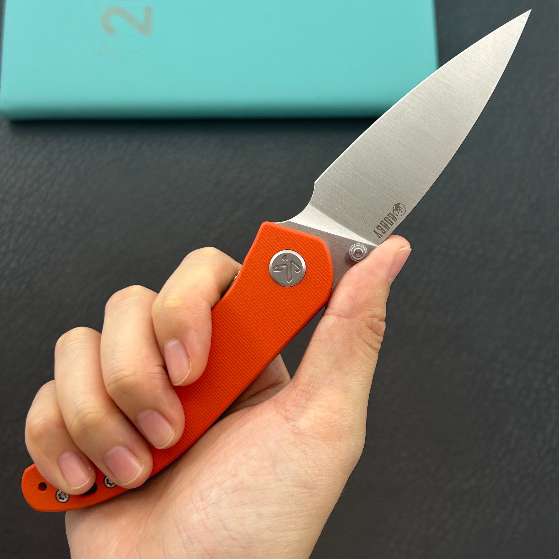 KU knife KU408B SNUG Linerlock Orange Folding knife