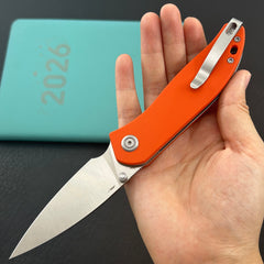 KU KNIVES KU408B SNUG Linerlock Orange Folding knife