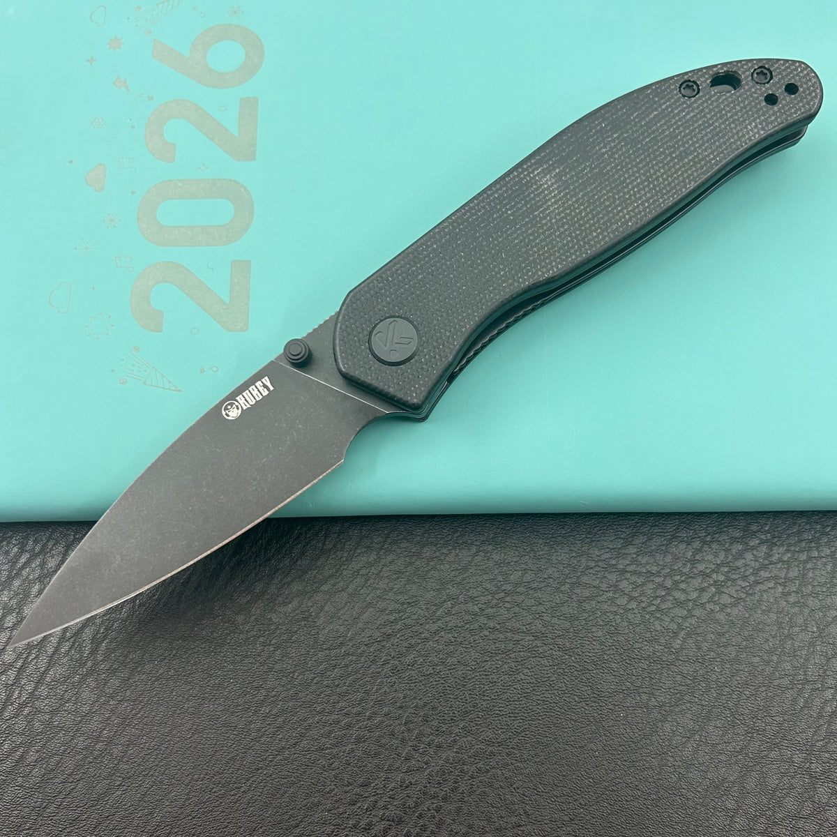 KU KNIVES KU408G SNUG Linerlock Blackout Micarta Folding knife