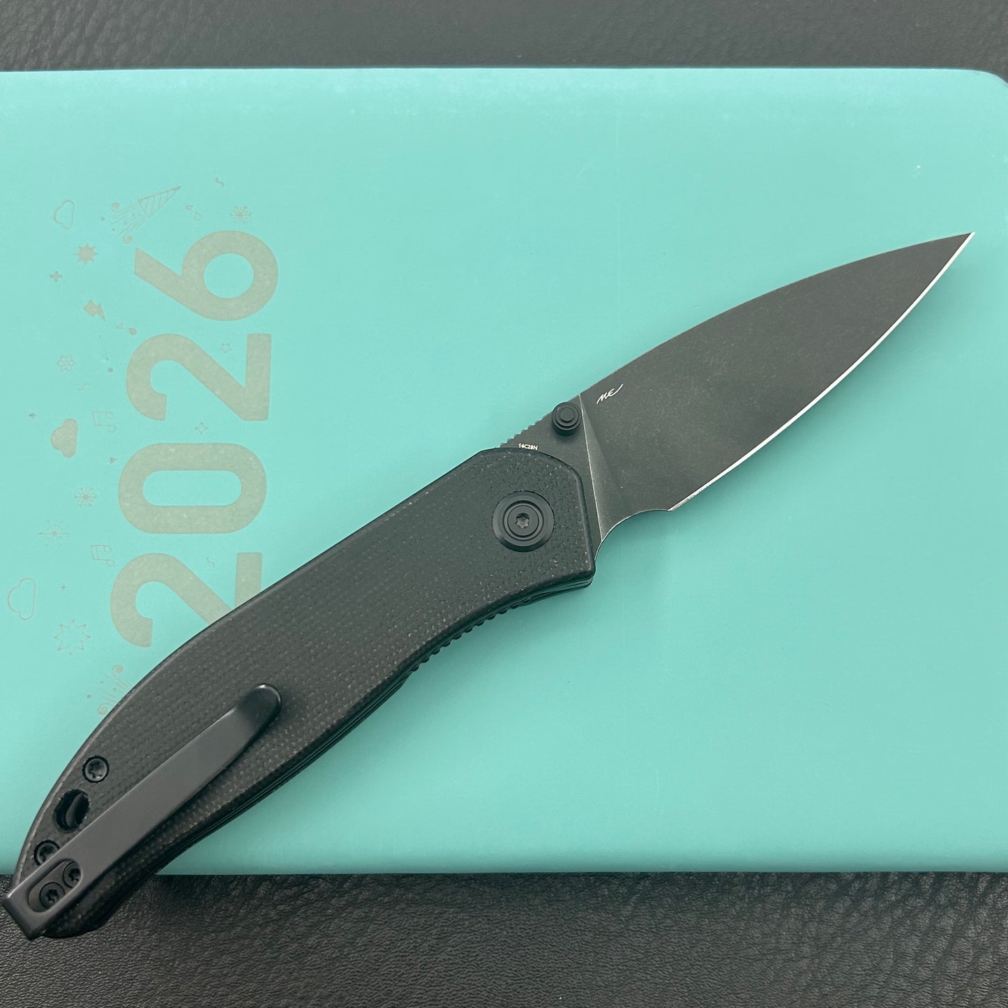 KU knife KU408G SNUG Linerlock Blackout Micarta Folding knife