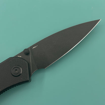 KU knife KU408G SNUG Linerlock Blackout Micarta Folding knife