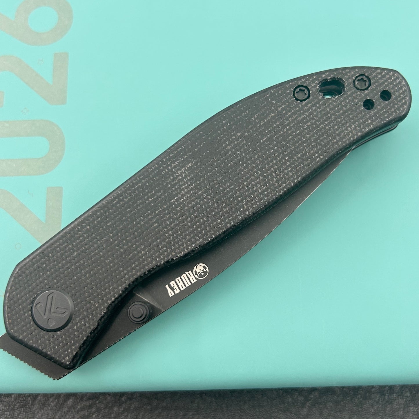 KU knife KU408G SNUG Linerlock Blackout Micarta Folding knife