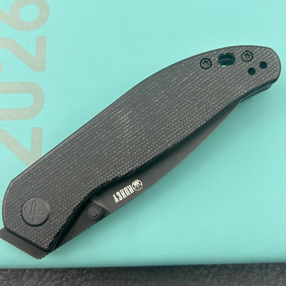 KU knife KU408G SNUG Linerlock Blackout Micarta Folding knife