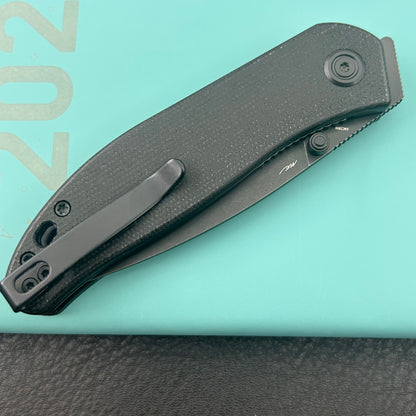 KU knife KU408G SNUG Linerlock Blackout Micarta Folding knife