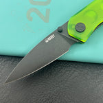 KU knife KU408F SNUG Linerlock Black Glow Polycarbonate Folding knife