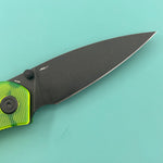 KU knife KU408F SNUG Linerlock Black Glow Polycarbonate Folding knife