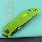 KU knife KU408F SNUG Linerlock Black Glow Polycarbonate Folding knife